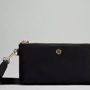 Lululemon Black Velour Wristlet